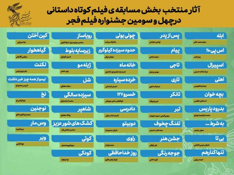 بخش مسابقه کوتاه داستانی